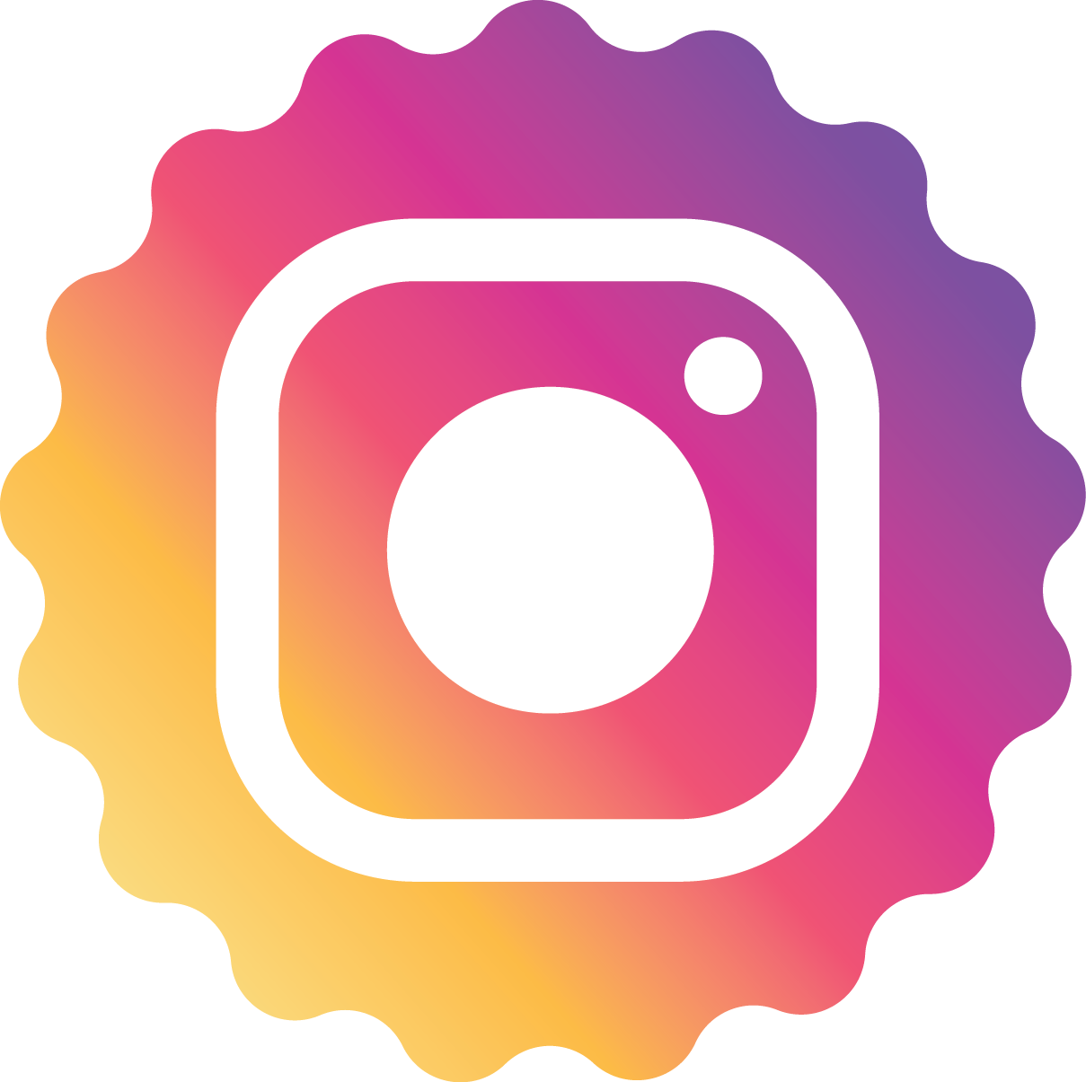 Star Circle Orange Pink Instragram Icon - Circle (1209x1205), Png Download