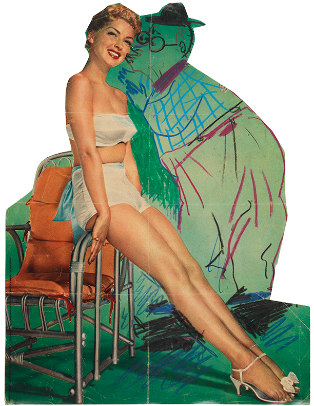 Humorous Composition - Sitting (611x800), Png Download