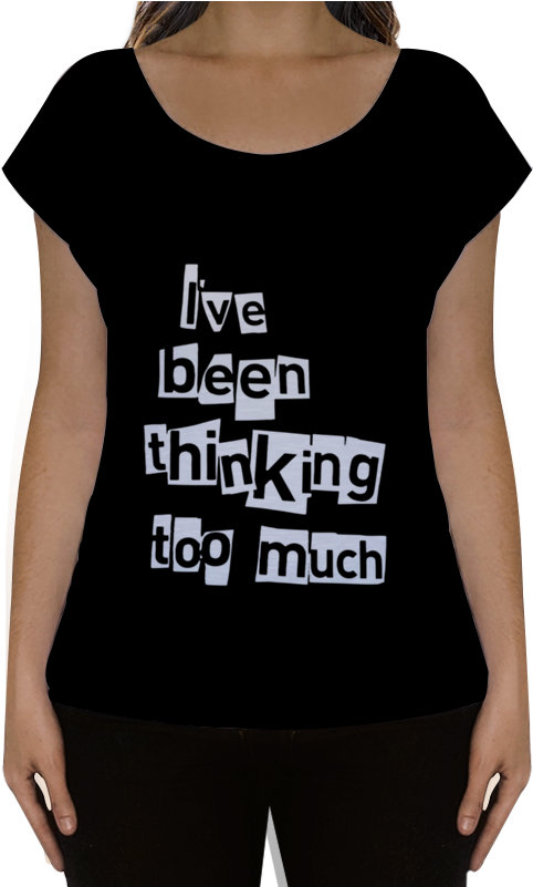 Camiseta Fullprint Thinking - Girl (800x800), Png Download