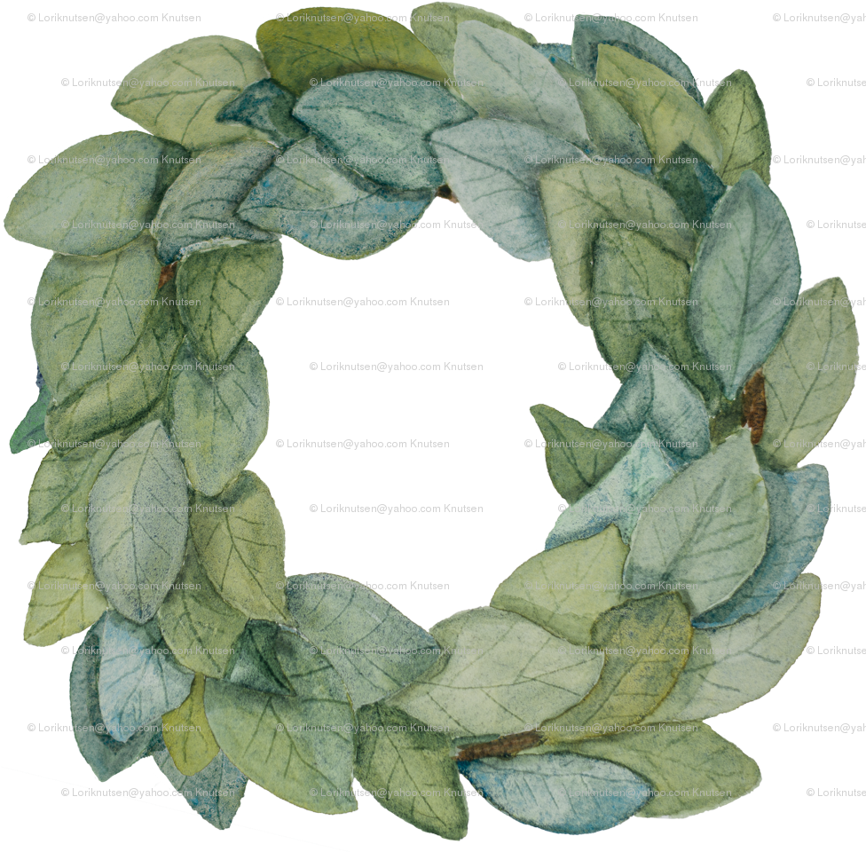 Magnolia Wreath Clip Art (975x975), Png Download