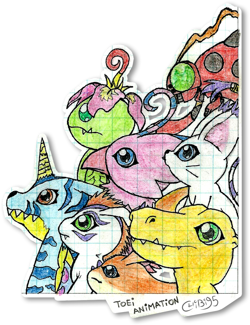 Digimon Adventure - Cartoon (1029x1280), Png Download