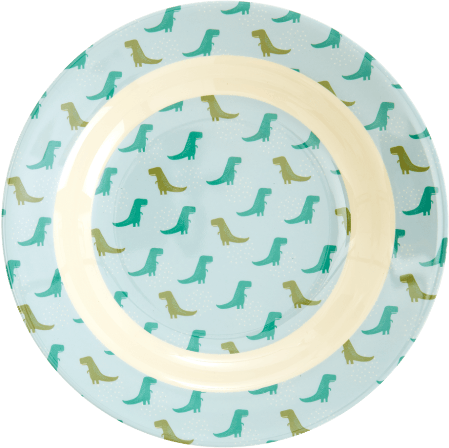 Rice,bowl With Dino Print,coucou,kitchenware - Plate (1000x1000), Png Download