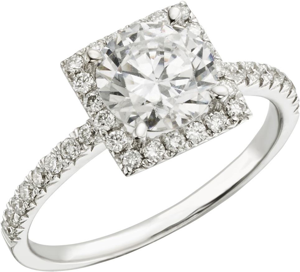R2727 - Engagement Ring (1000x906), Png Download