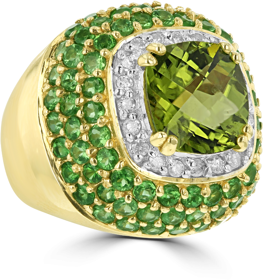 14 Karat Yellow Gold Halo Ring Featuring A - Engagement Ring (1200x1200), Png Download