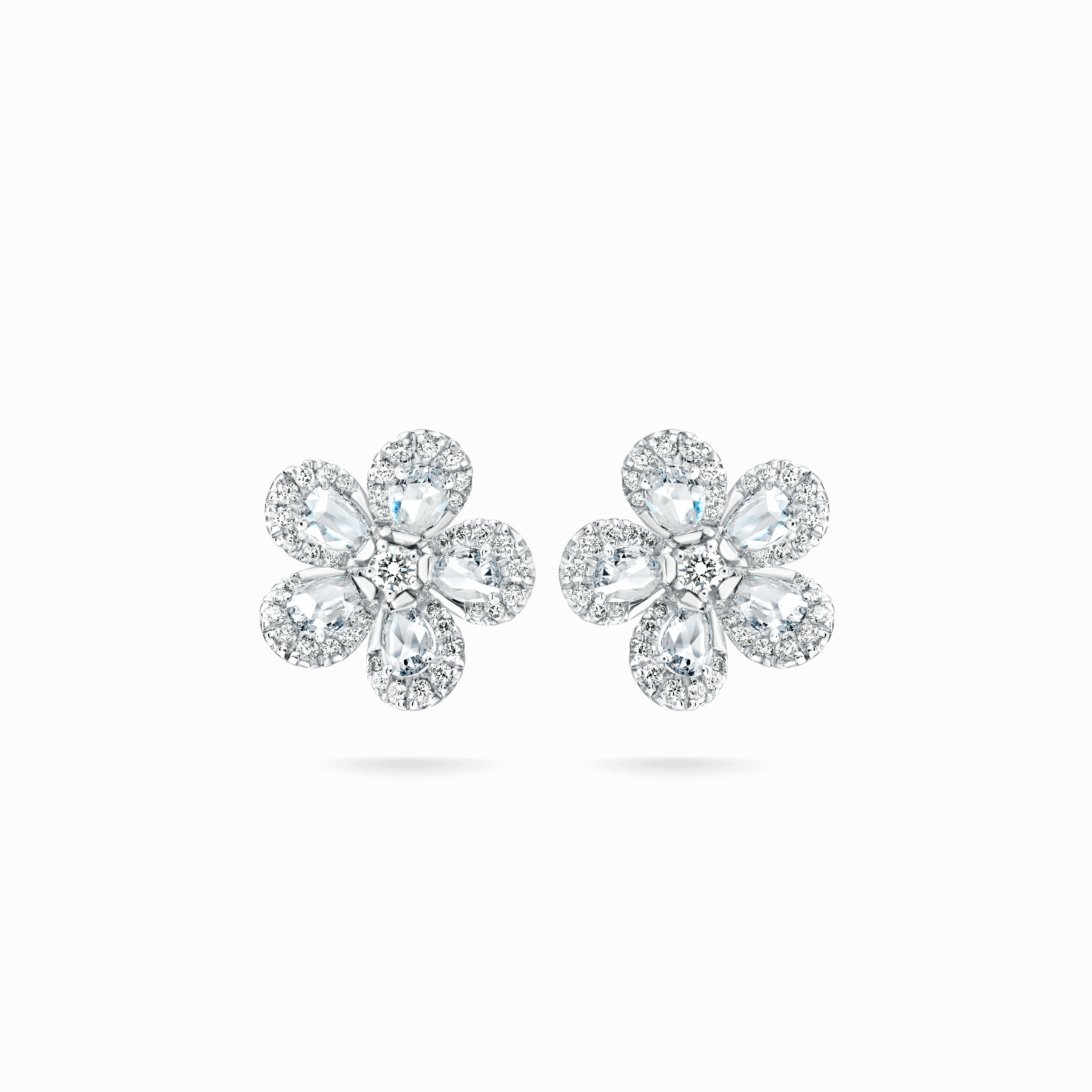 Ms 09 010 01 F1 Miss Daisy Earrings Large - Platinum (5000x5000), Png Download