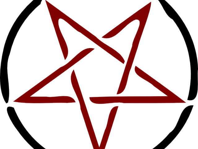 Pentagram Clipart Large - Pentagram Satanic Png (640x480), Png Download