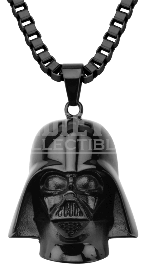 Darth Vader Black Mask Pendant With Chain - Necklace (850x850), Png Download