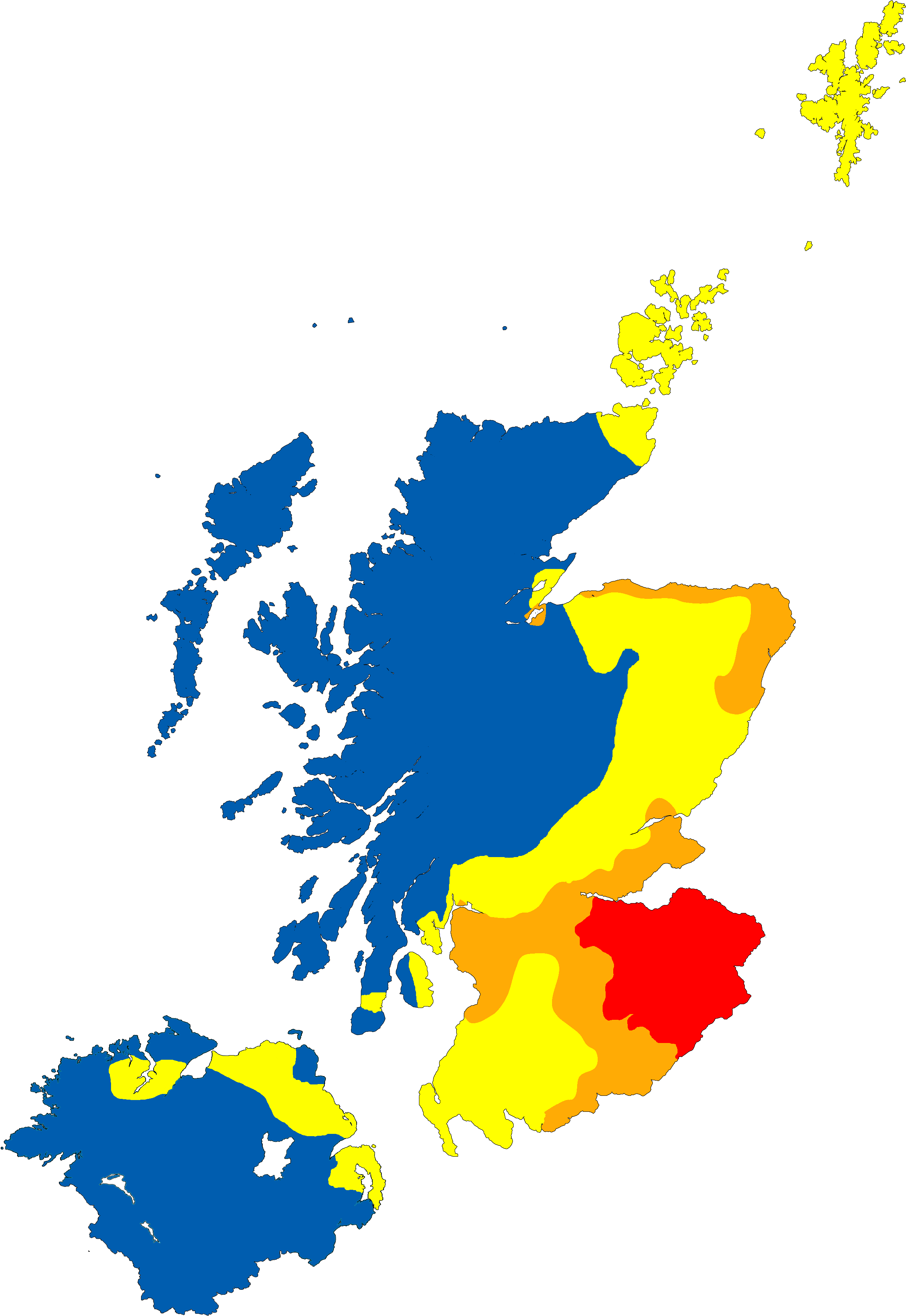 History Of Scots In Scotland And Ulster - Linguistic Map Of Scotland (2408x3473), Png Download