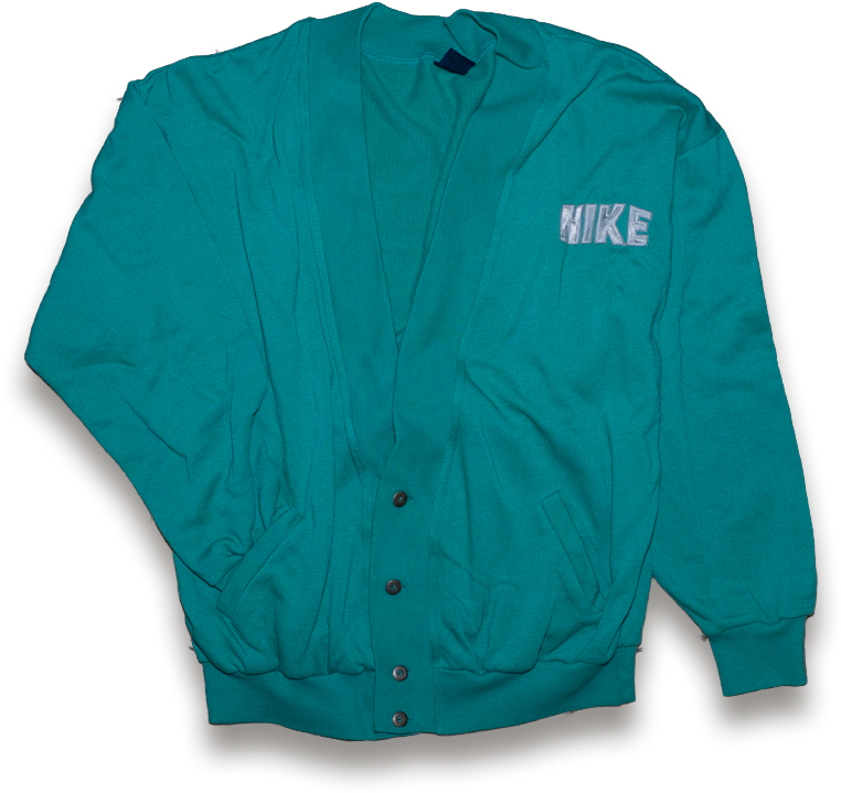Vintage 80s Blue Tag Nike Cardigan Vintage Klamotten - Sweatshirt (900x900), Png Download