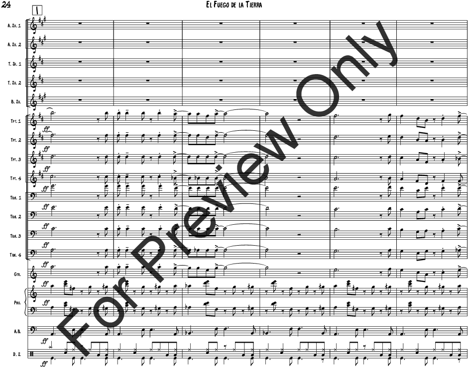 El Fuego De La Tierra Thumbnail - Wheels Cha Cha Sheet Music (1056x816), Png Download