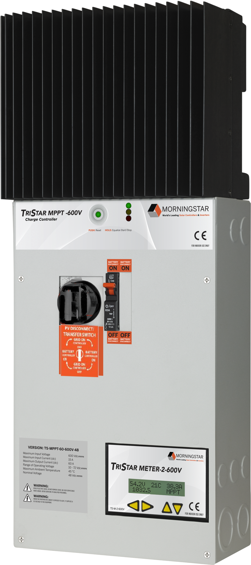 Morningstar Corporation Tristar Ts Mppt 60 600v 48 - Ts Mppt 60 600v 48 Db (1024x2044), Png Download