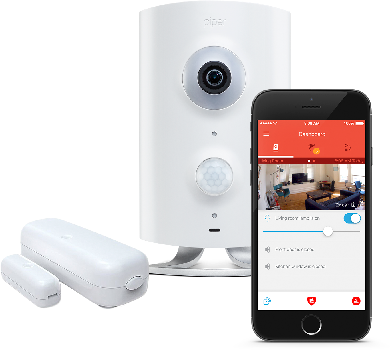 Wireless Security System Png Clipart - Icontrol Networks Piper (1500x1500), Png Download