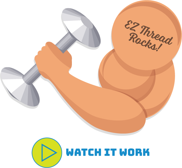 Dumbbell Ez Thread Play (600x556), Png Download
