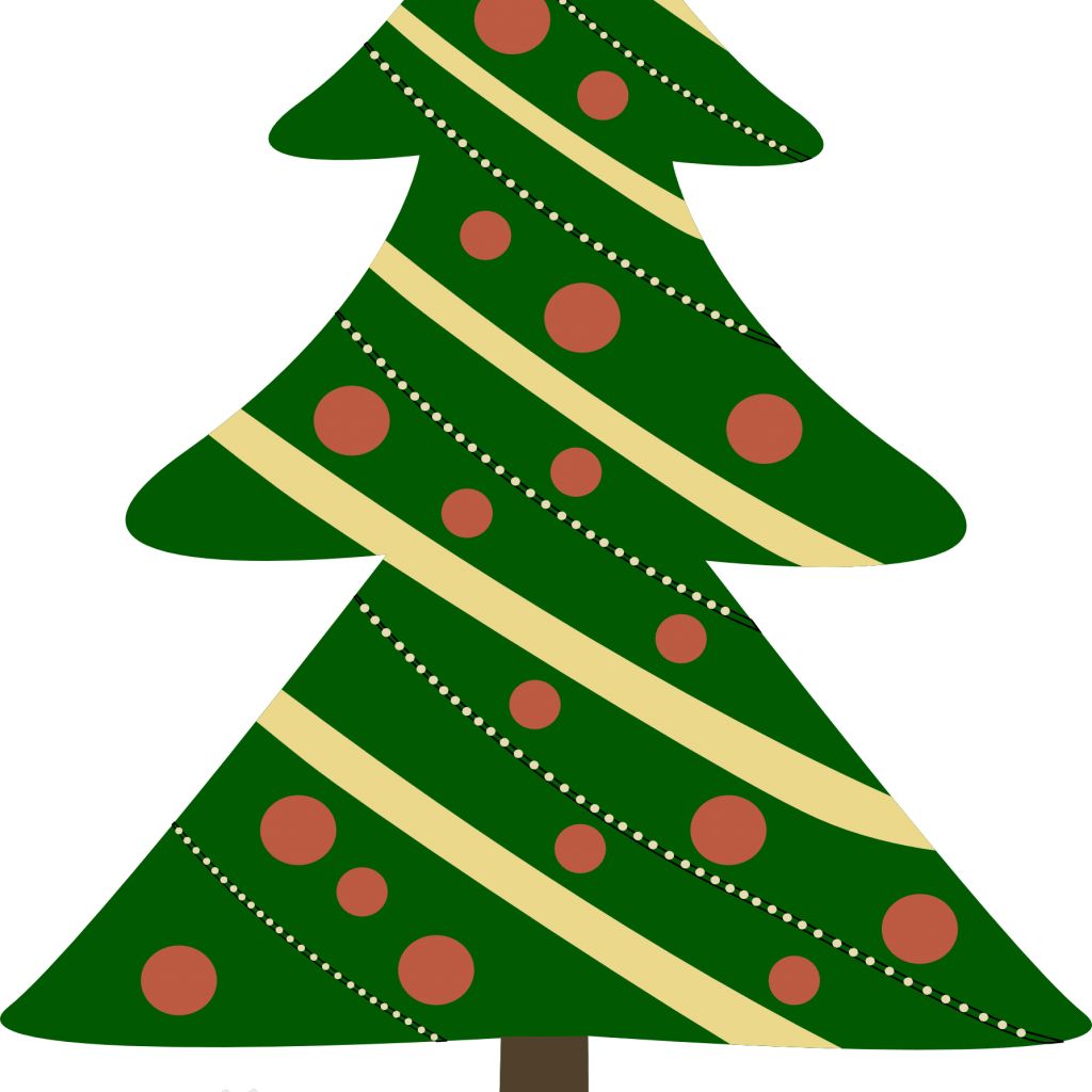 Free Christmas Tree Clip Art Images Download Printable - Cartoon Christmas Tree With Presents (1024x1024), Png Download