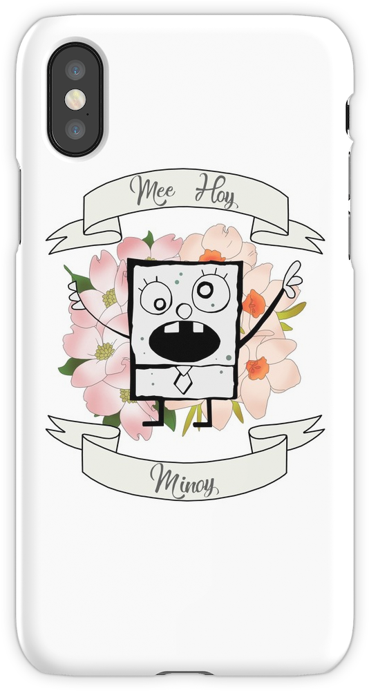 Aesthetic Doodlebob Iphone X Snap Case - Iphone 7 Cases Stranger Things (750x1000), Png Download