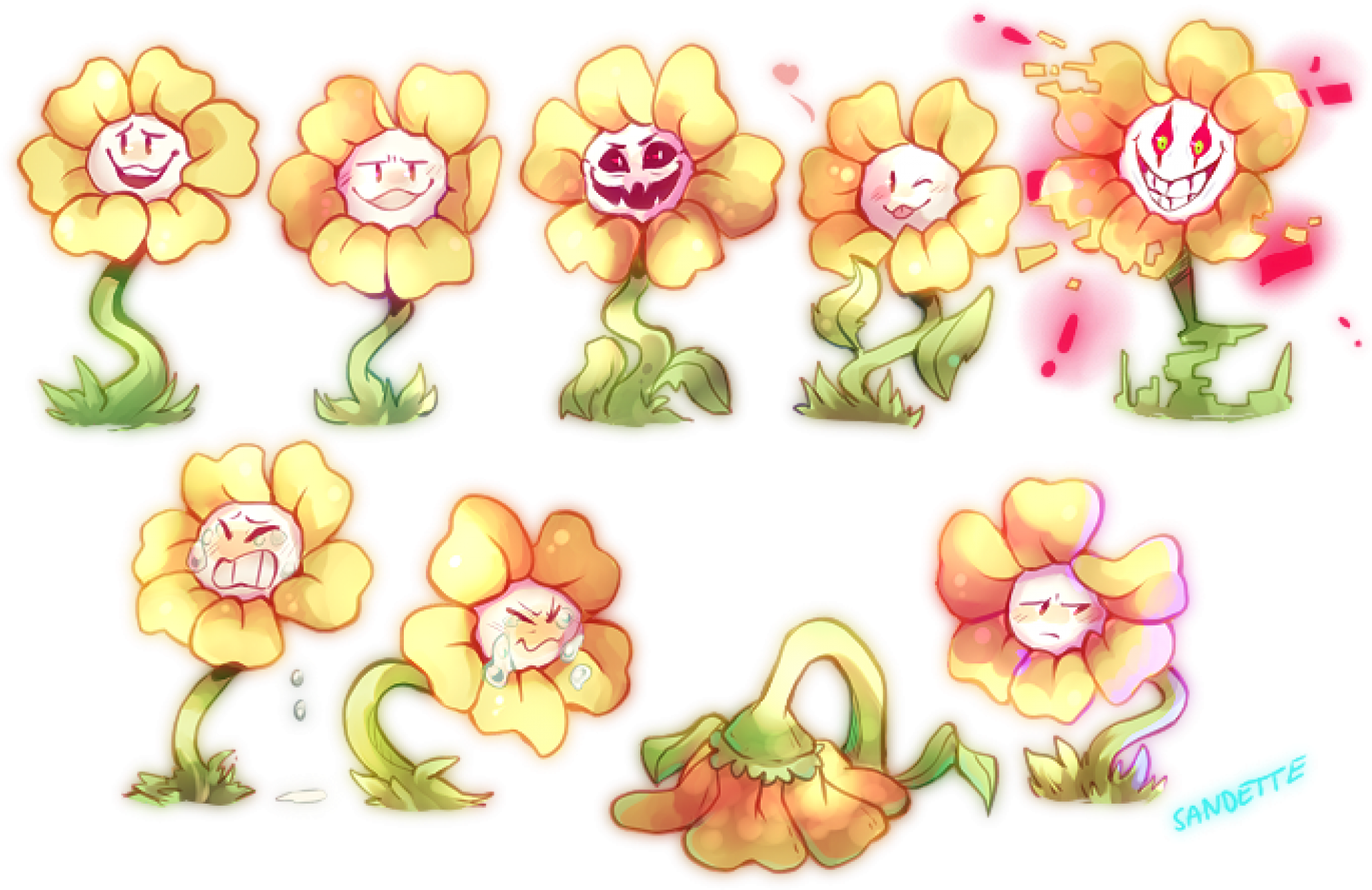 Flowey (2000x1307), Png Download