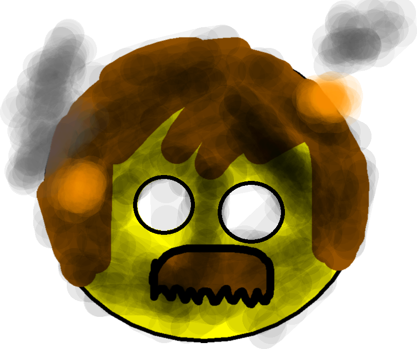 Boss's Head - Burnt - Illustration (843x706), Png Download