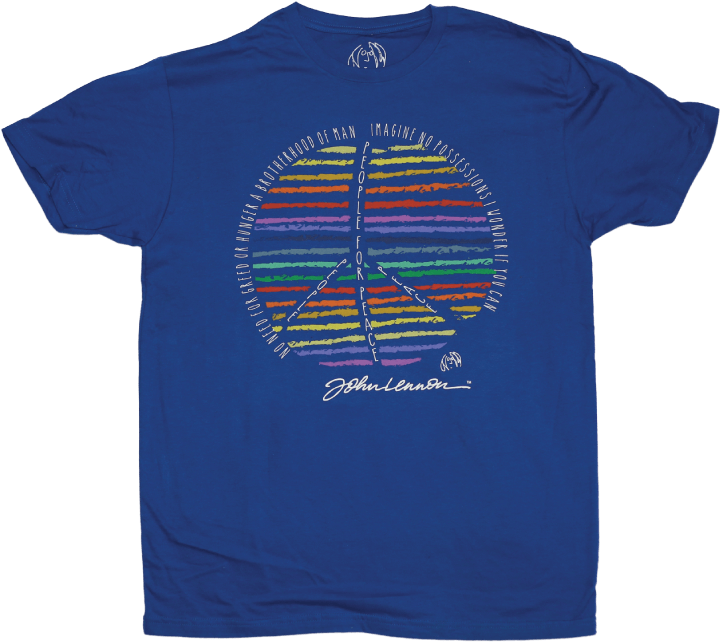 John Lennon People For Peace T-shirt - T-shirt (800x800), Png Download