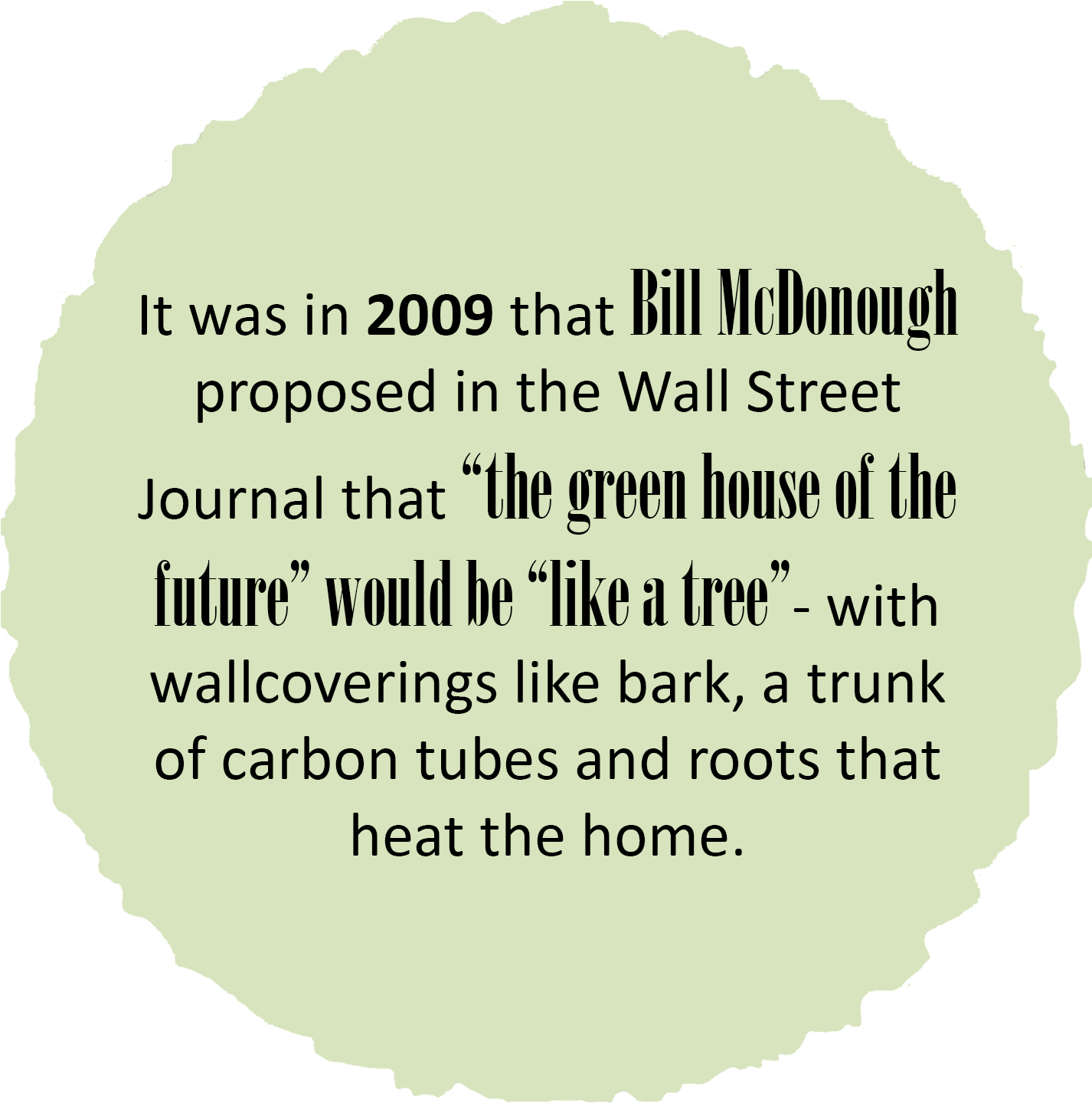 Bill Mcdonough Green House Like A Tree - Circle (1456x1470), Png Download