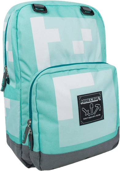 Minecraft - Diamond Backpack - Minecraft Diamond Backpack (600x600), Png Download