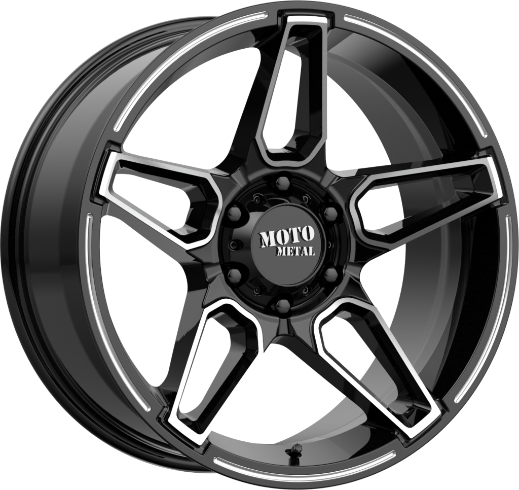 Gloss Black Machined - Moto Metal Fang (1024x966), Png Download