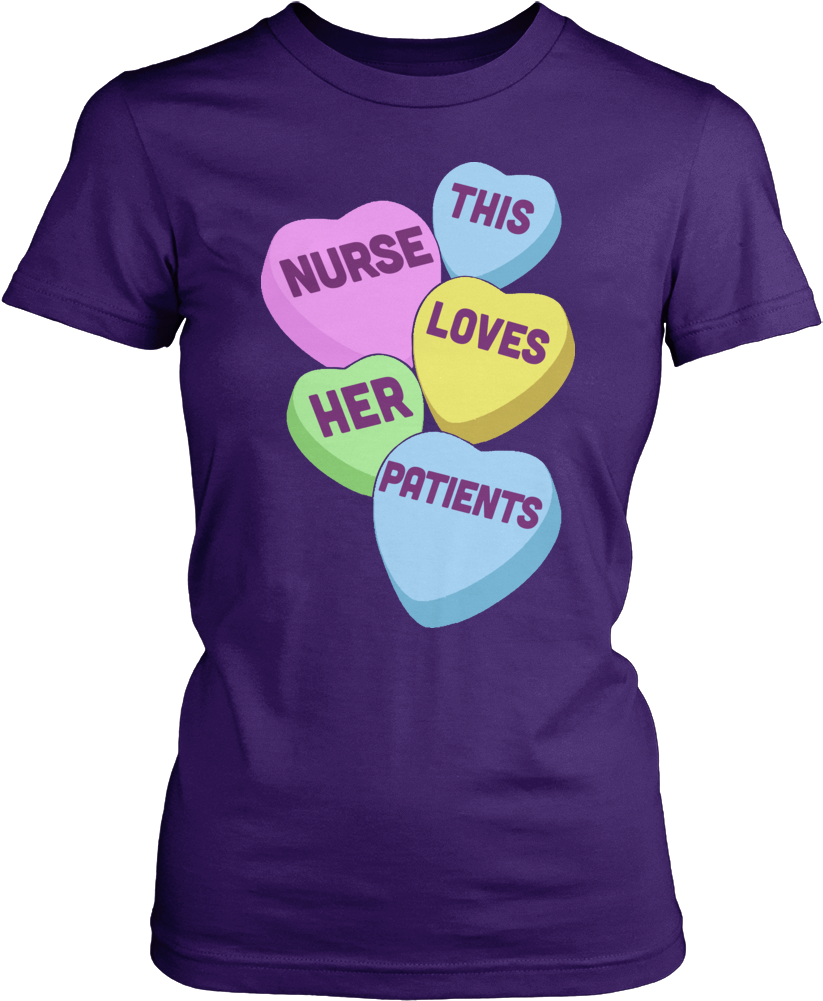 District Made Womens Shirt / Purple / S - Pink Shirt With Black Heart (1000x1000), Png Download