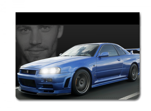 Leather Ipad Paul Walker 02 - Skyline Gtr R34 2002 (600x600), Png Download