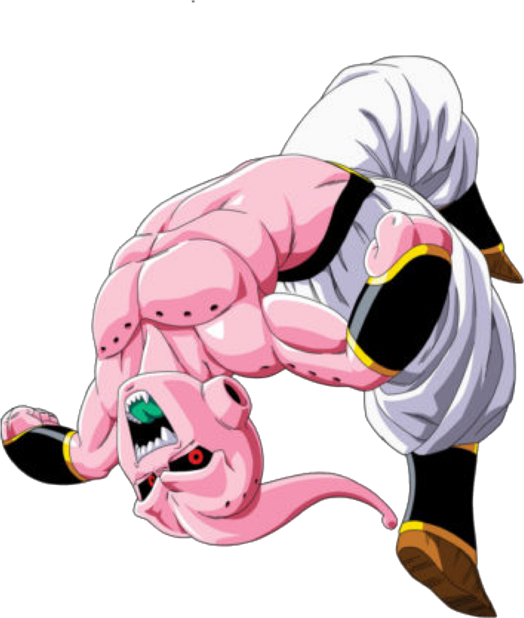 Dragonball Sticker - Kid Buu Upside Down (1024x1446), Png Download