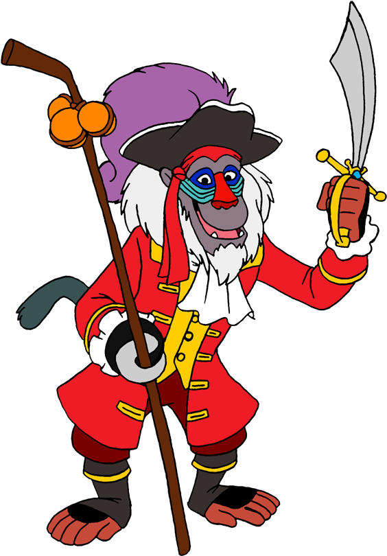 Pirate Rafiki By Jonathan Oosterhof [©2011] - Cartoon (602x832), Png Download