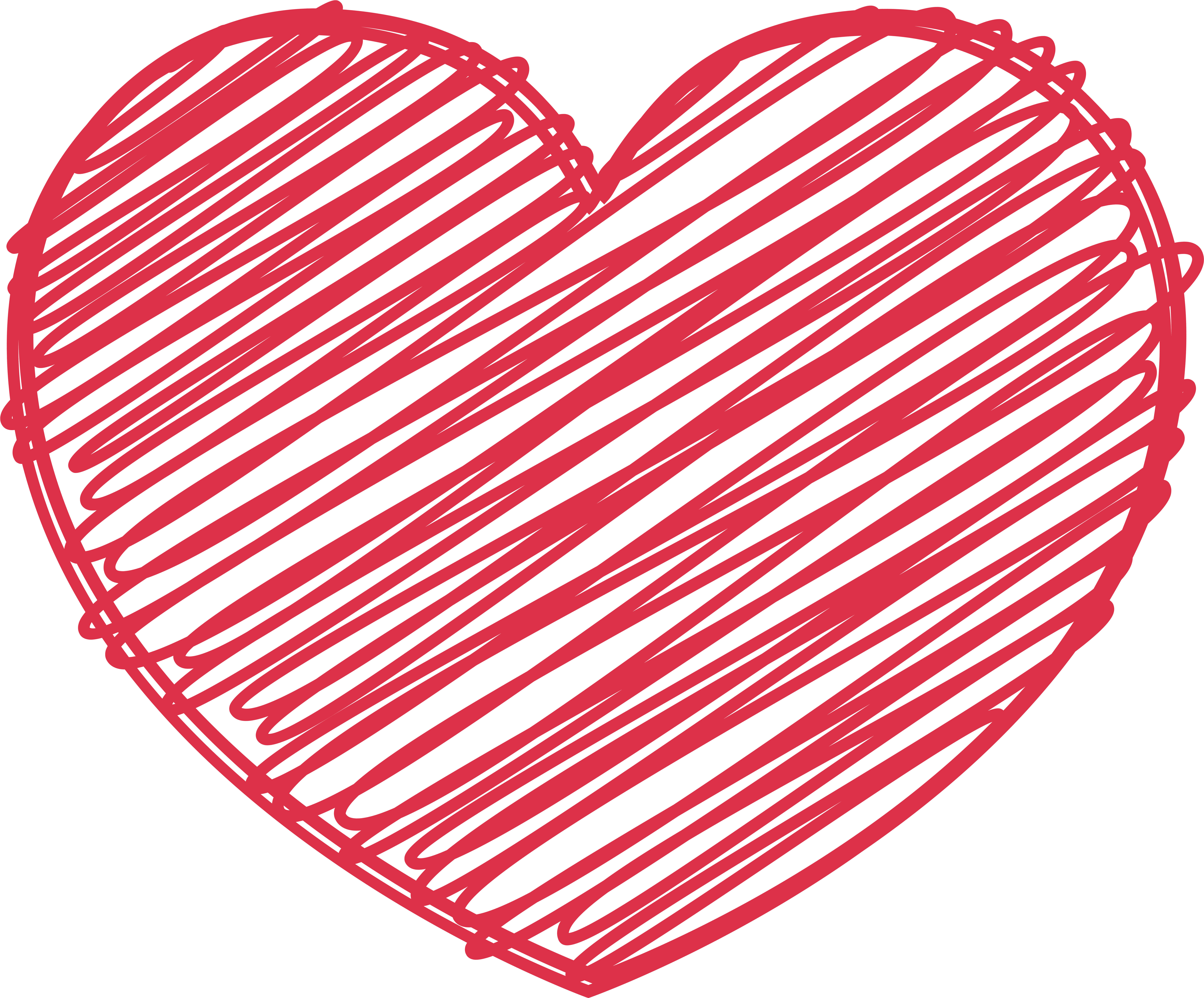 Heart Sketch Transparent Image (8000x6654), Png Download