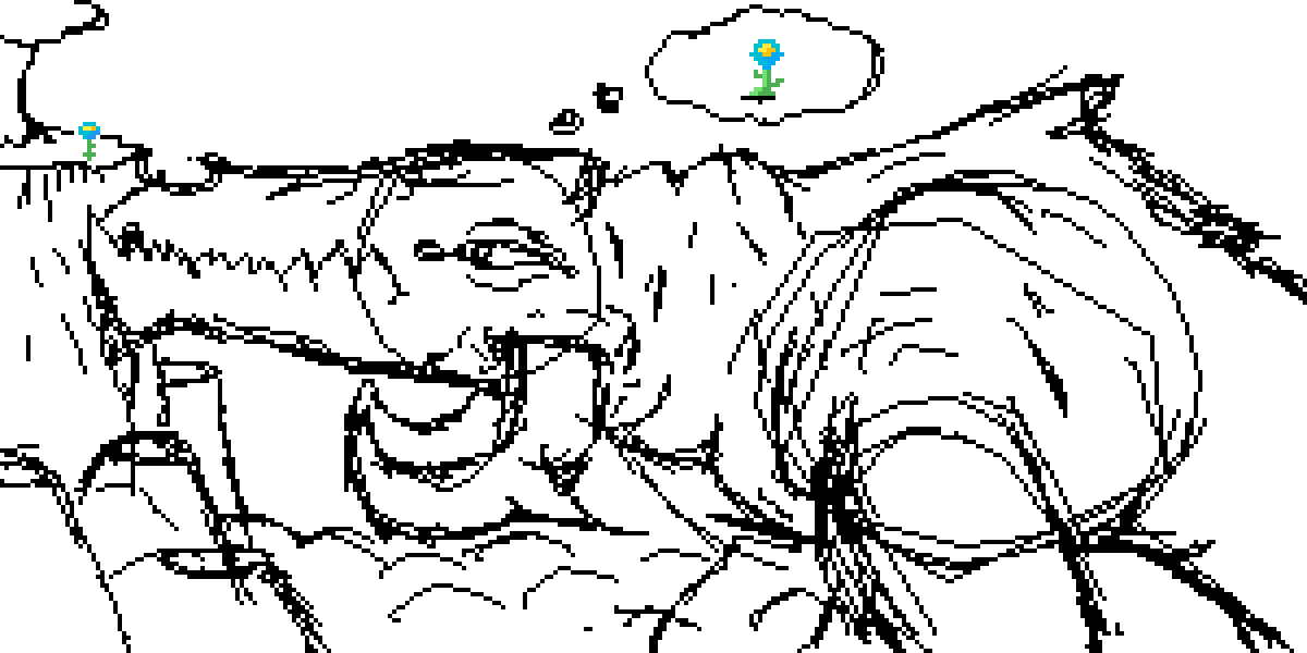 Even Monsters Have A Heart Rough Sketch - Line Art (1200x600), Png Download
