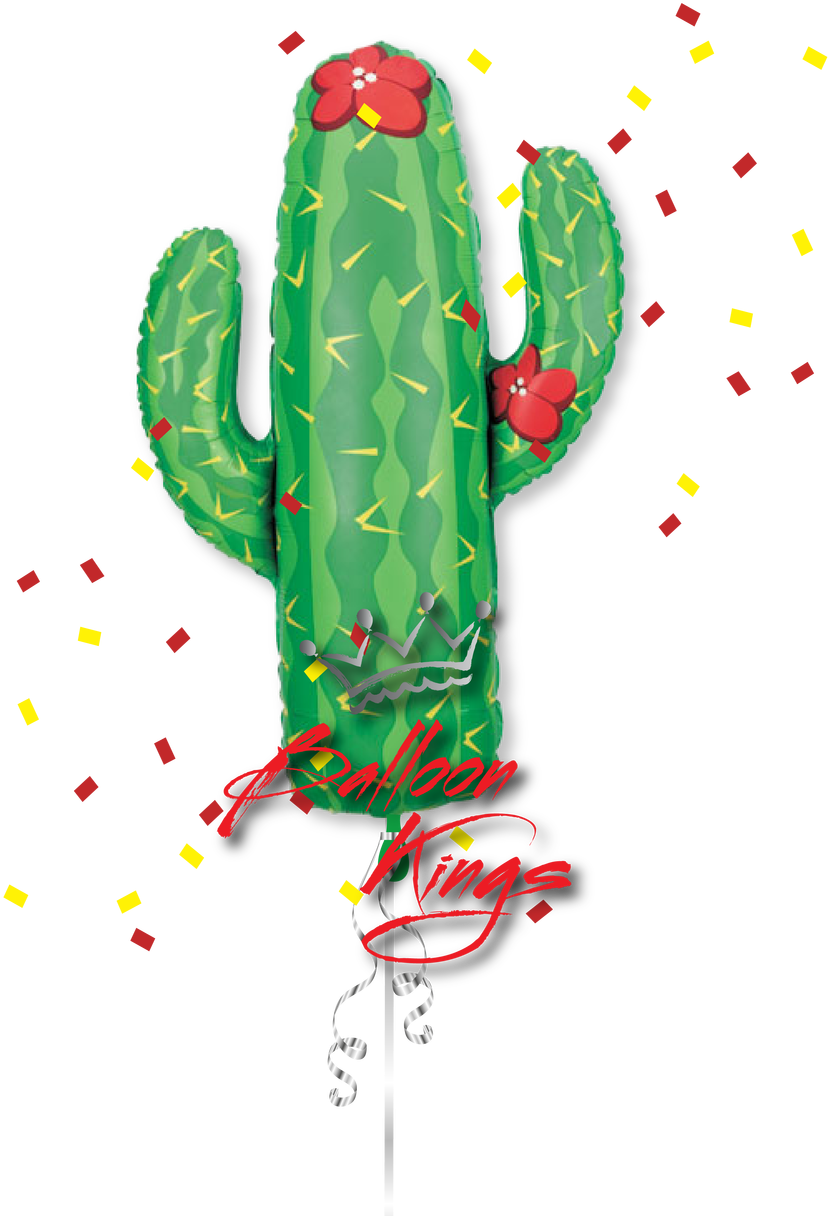 Cactus - Balloon Cactus Flower (1280x1280), Png Download