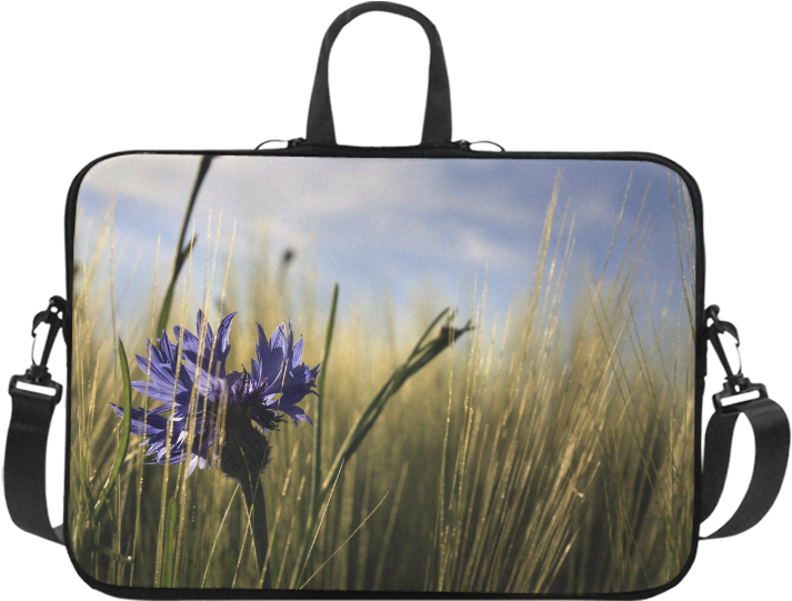 Cornflower Bluebottle Wheat Field Summer Laptop Handbags - Laptop (1000x1000), Png Download