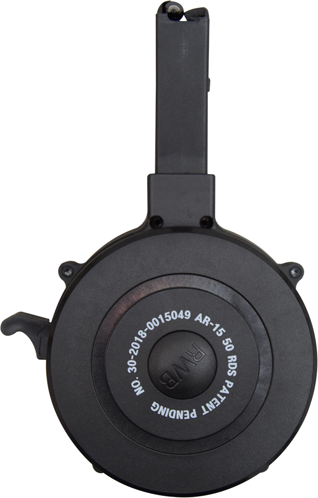 Ar-15 / M16 50 Round Drum Magazine - Headphones (639x1000), Png Download