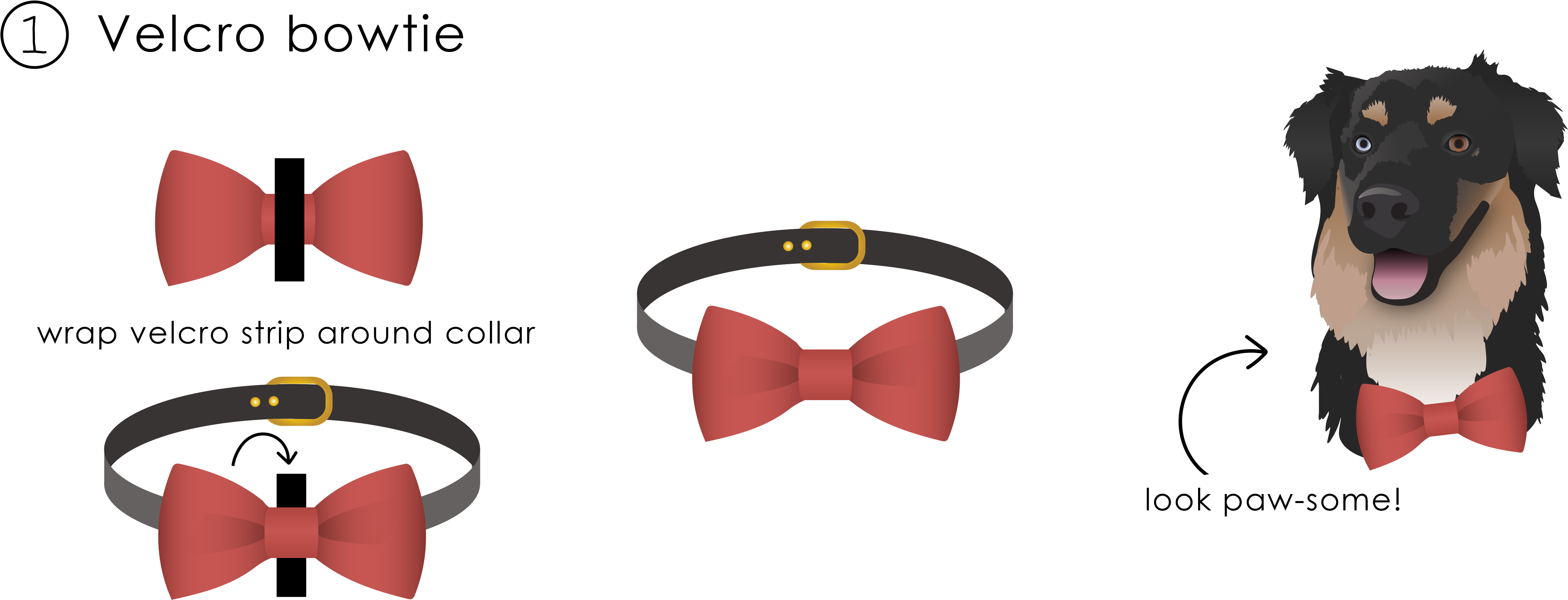 Bow Tie Attachments - Headband (4800x1950), Png Download