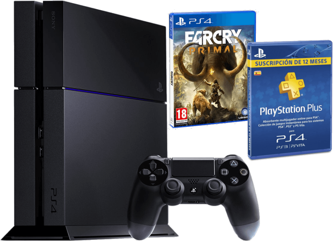Pack Ps4 Far Cry Primal Ps Plus 365 Días Consola - Ps4 Faceplate Ps2 (1200x883), Png Download