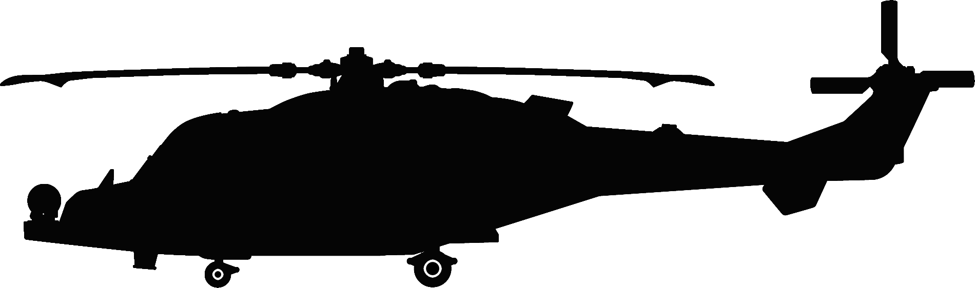 Apache Attack Helicopter - Helicopter Rotor (1900x562), Png Download