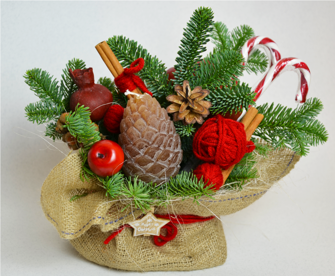 Santa's Bag Flower Shop Studio Flores - Strawberries (1500x1430), Png Download