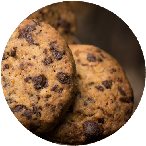 Orange-chocolate Christmas Cookies - Chocolate Chip Cookie (800x594), Png Download