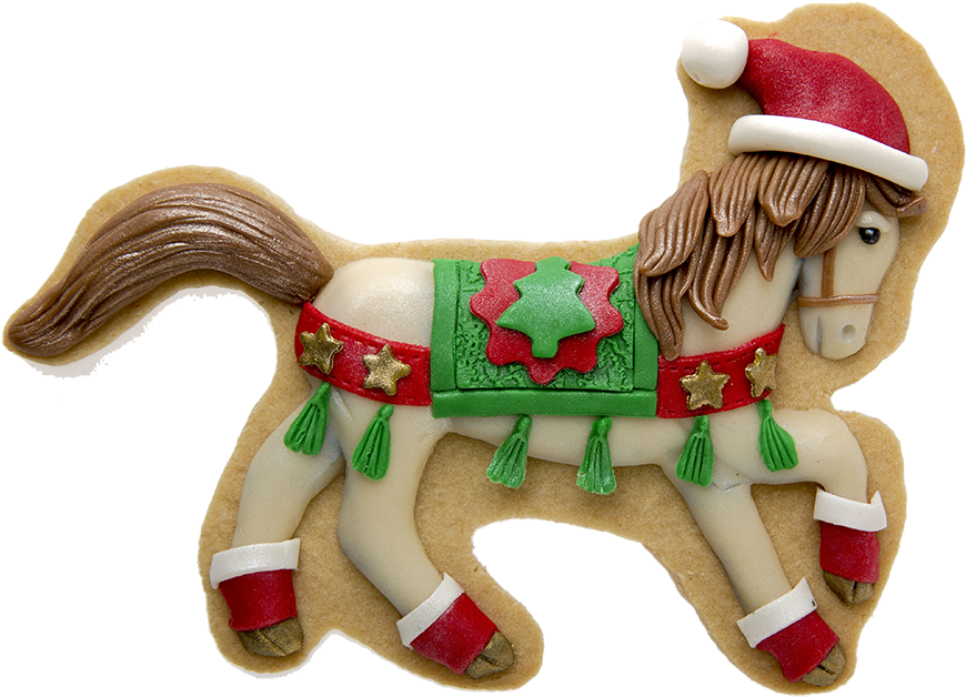 Christmas Horse - Christmas Cookie Photo Png Transparent (900x657), Png Download