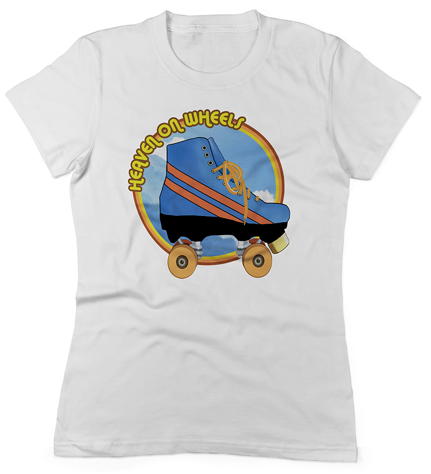 Roller Skate Heaven On Wheels Tee - Rickshaw (1000x1000), Png Download