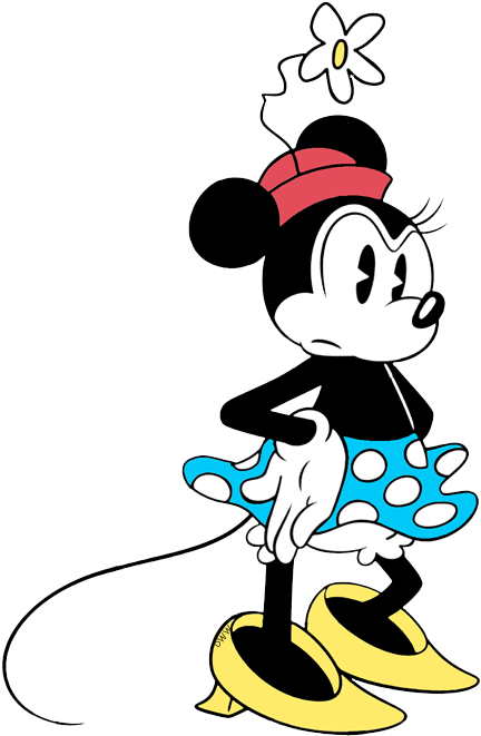 More Mickey And Friends Clip Art - Minnie Mouse Disney Clips (450x693), Png Download