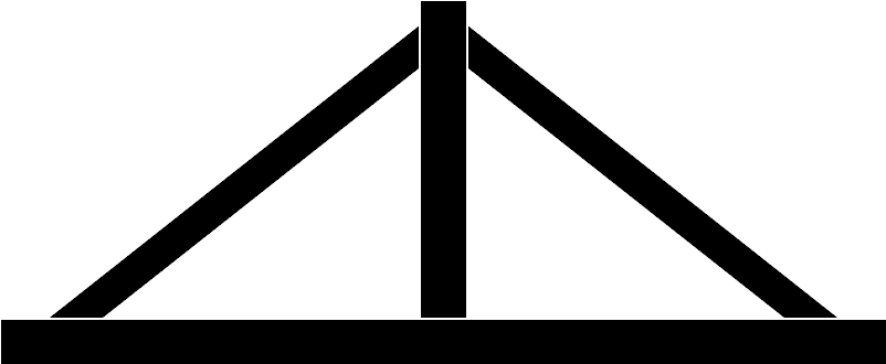 King Post Truss (1000x500), Png Download