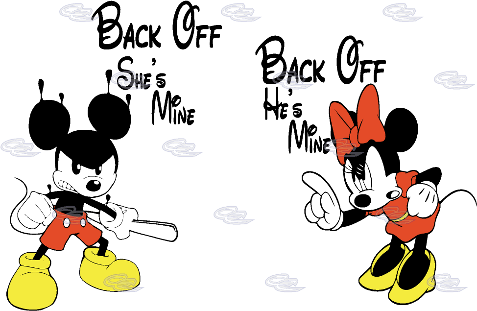 Angry Mickey And Minnie Mouse (1013x697), Png Download