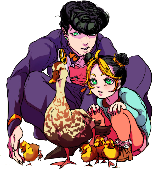 Heil The Ducks In All Of Their Glory Jojo's Adventure, - Joseph Joestar (600x689), Png Download