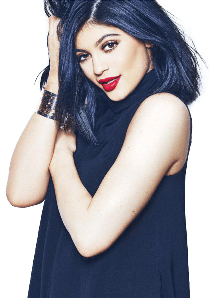 Kylie Jenner Blue Hair - Kylie Jenner Transparent Background (782x1022), Png Download