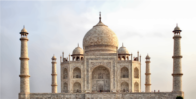 Medium Image - Taj Mahal (800x404), Png Download