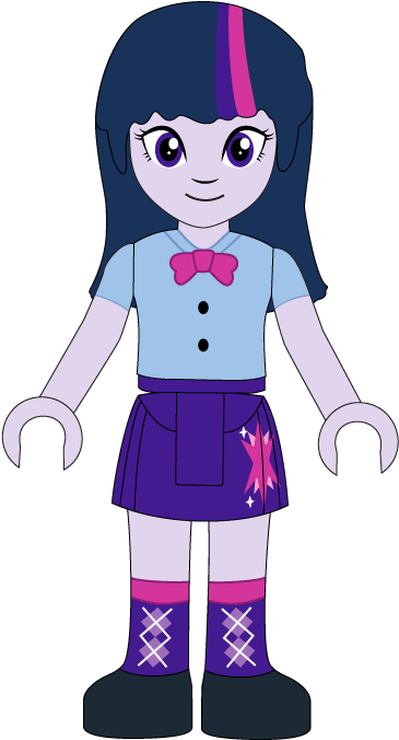 Twilight Sparkle Minidoll By Drewstertwin On Deviantart - My Little Pony Equestria Girl Lego (612x792), Png Download