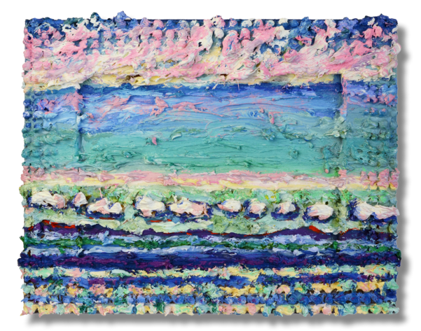 Hodler Clouds - Painting (600x486), Png Download