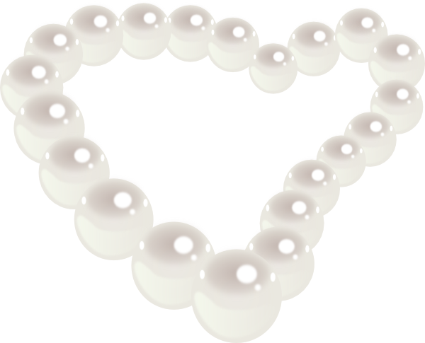 Image Library Pearl Heart Clip Art At Clker - Pearl Clip Art (600x485), Png Download